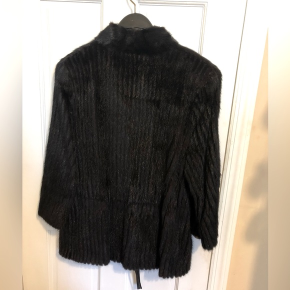 VINTAGE real fur black mink ranch jacket - comes with letter of authentication! - Picture 2 of 3